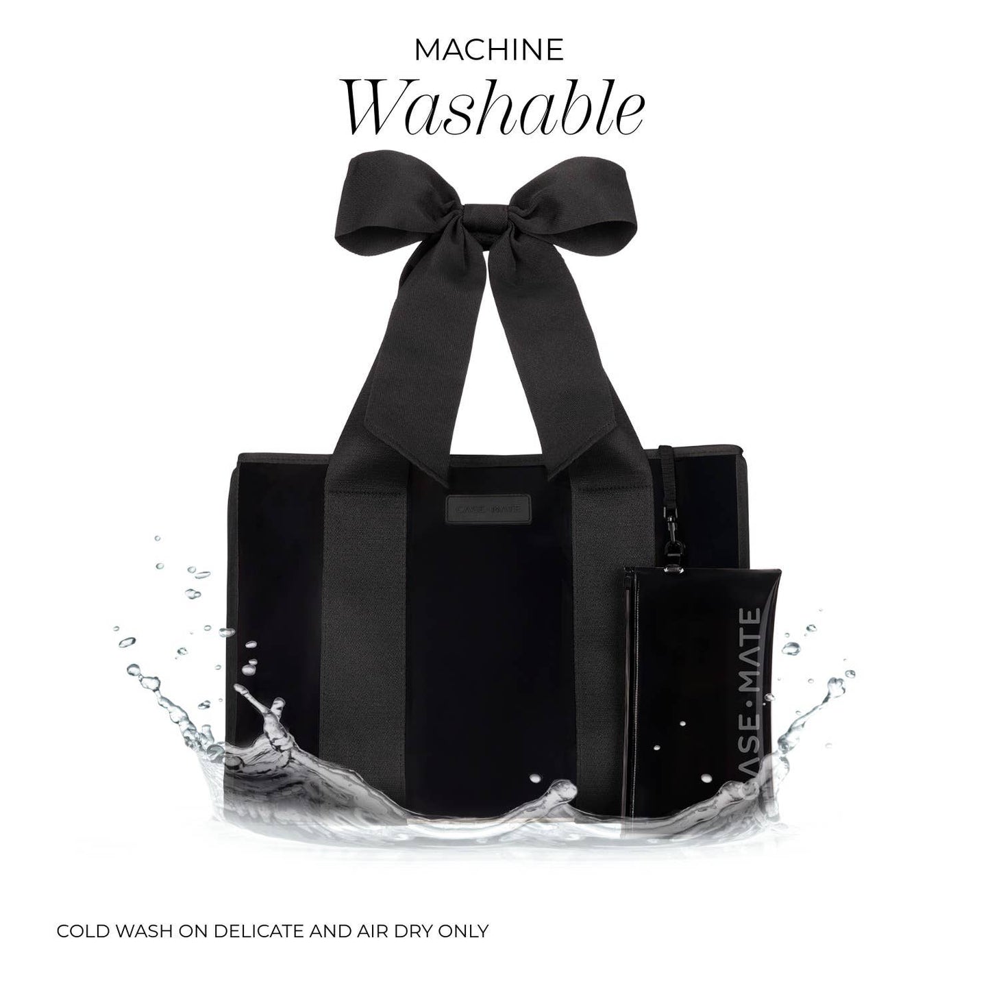 Tote - Midnight Black Jelly w Bow