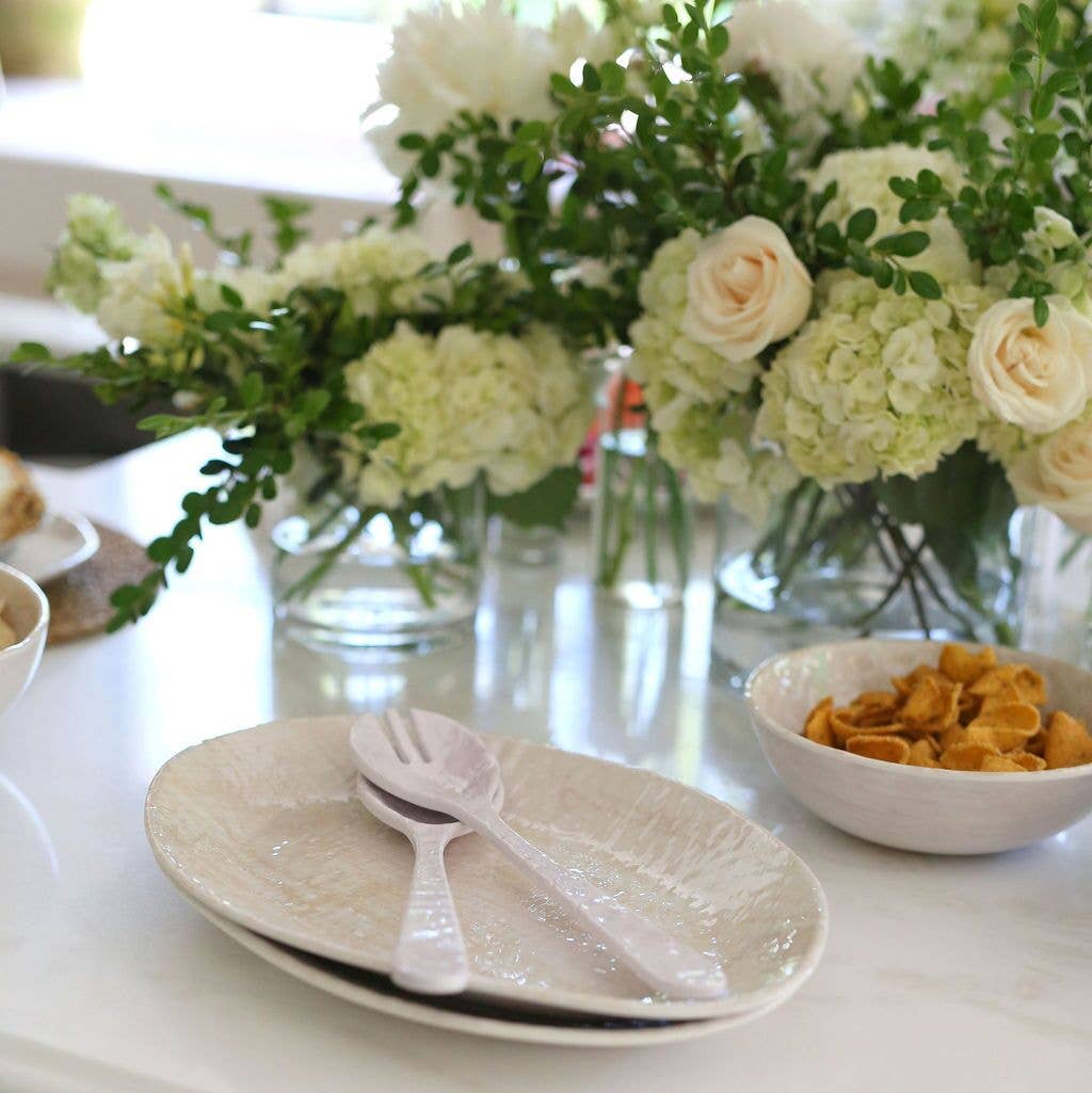 Serving Dish - Oval - Weave Pattern (color options)