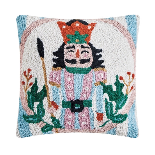 Pillow - Holly Stripe Nutcracker