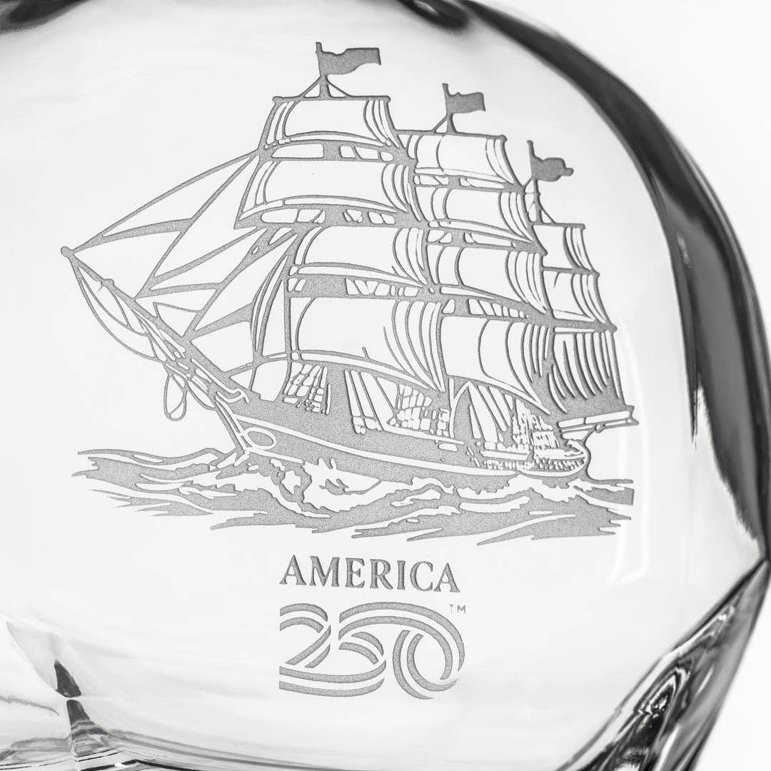 Barware - Whiskey Decanter & Rocks Glasses - Tall Ship - America250™