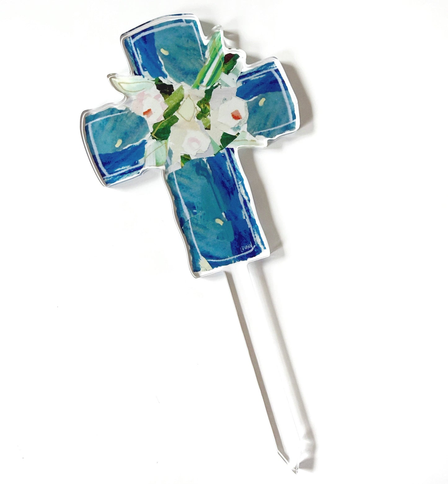 Acrylic Pick - Cross - Blue