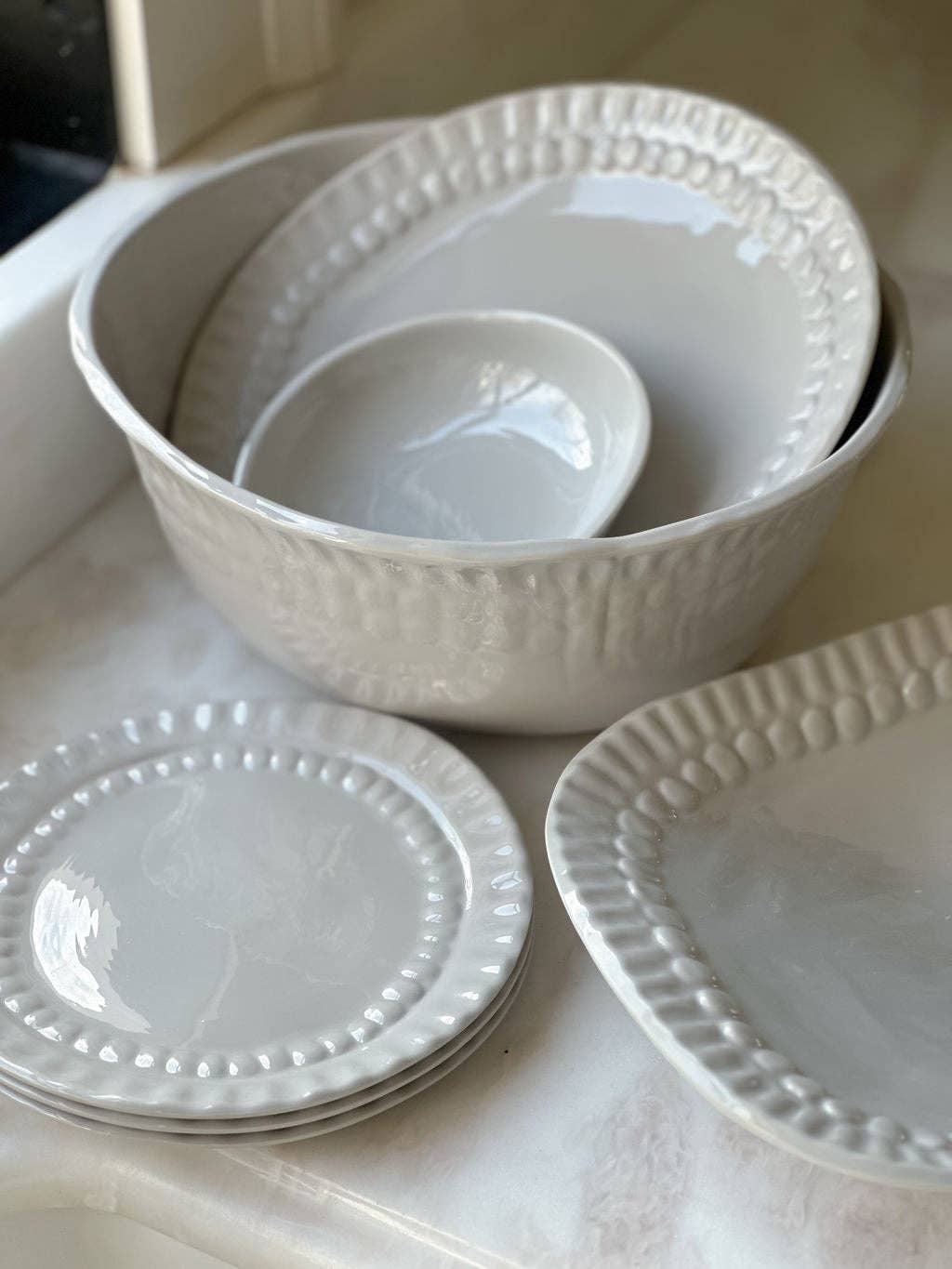 Serving Bowl - Dottie Pattern (color options)