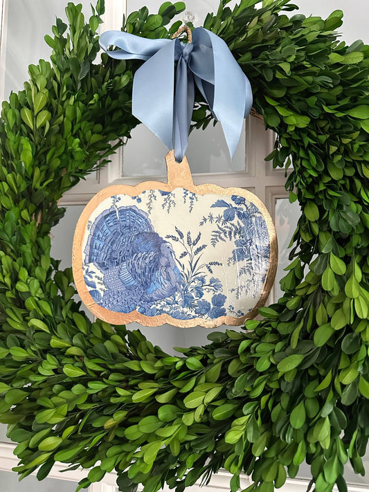 Door Hanger - Turkey - 8" Pumpkin