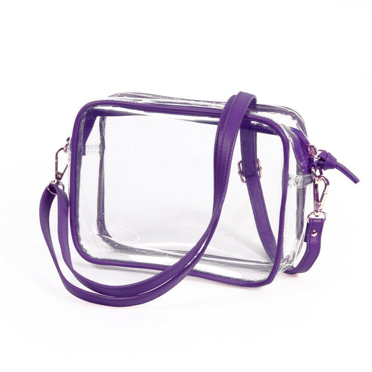 Clear "Bridget" Purse - Purple