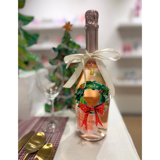 Acrylic Ornament - Red Berry Wreath