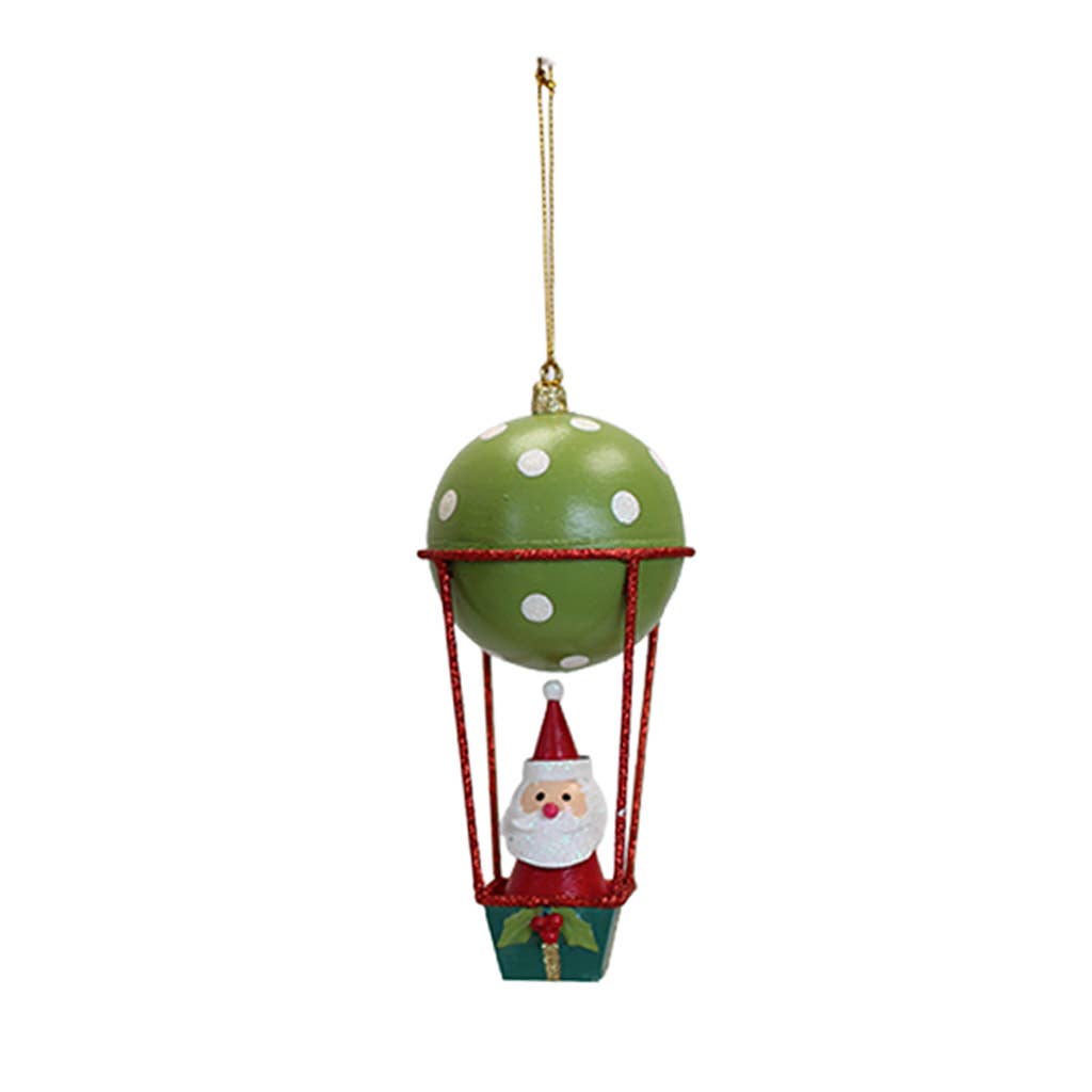 Ornament - Hot Air Balloon Santa