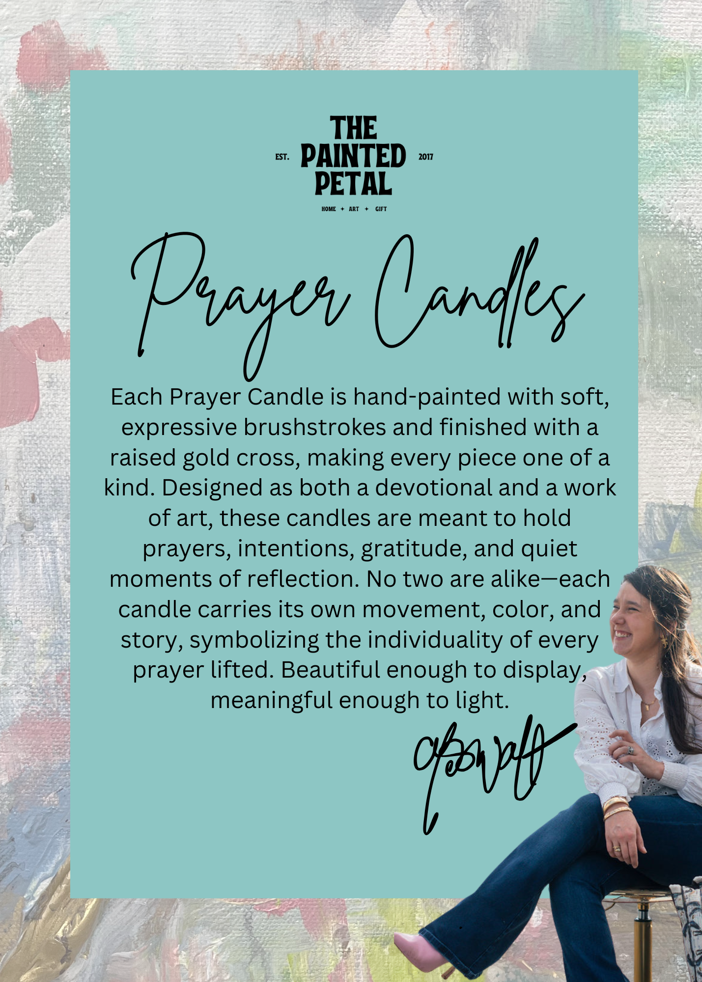 Candle - Handpainted Tapers