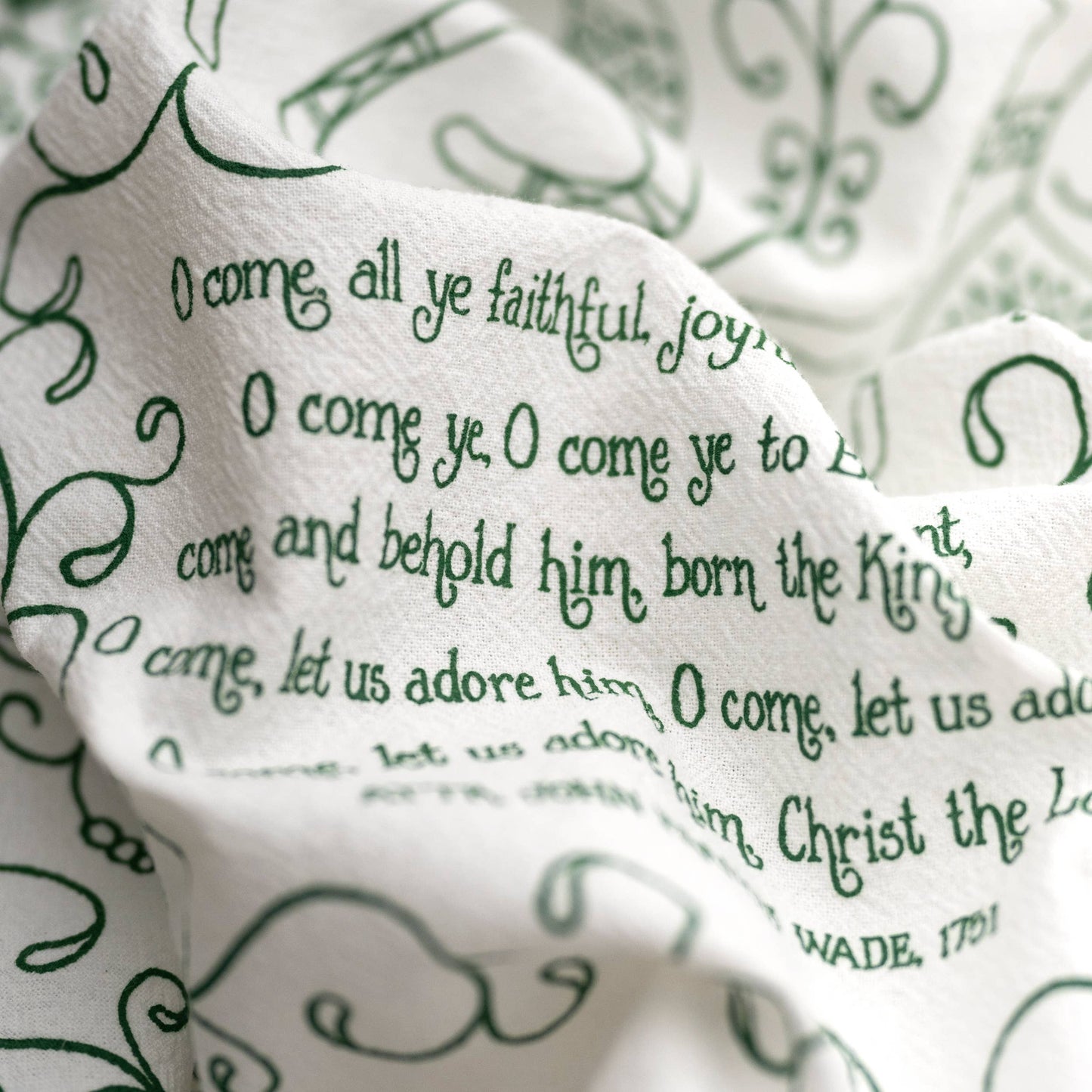 Hymn Tea Towel:  O Come All Ye Faithful