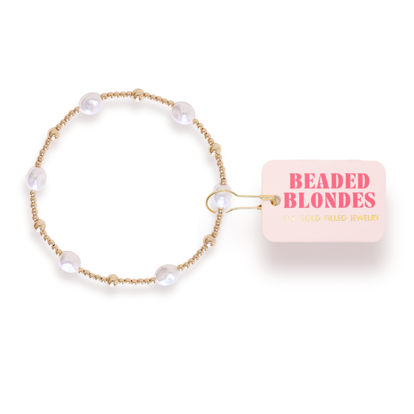 Bracelet - Pearl/Gold Maggie