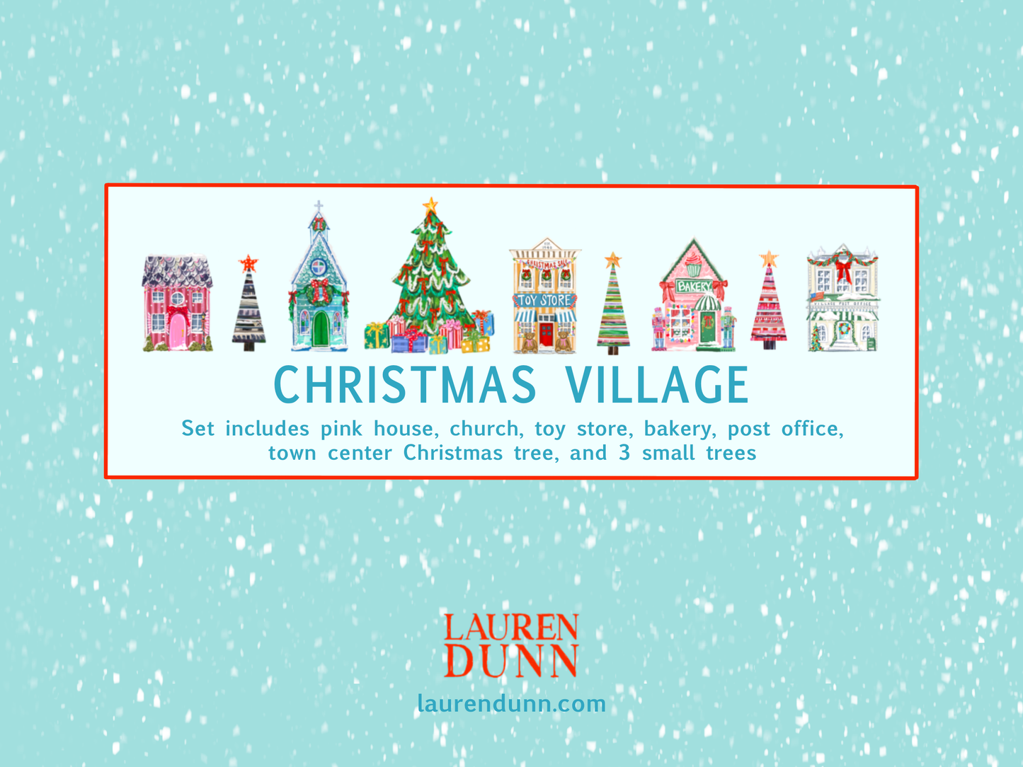 Acrylic Christmas Village Set - Mini
