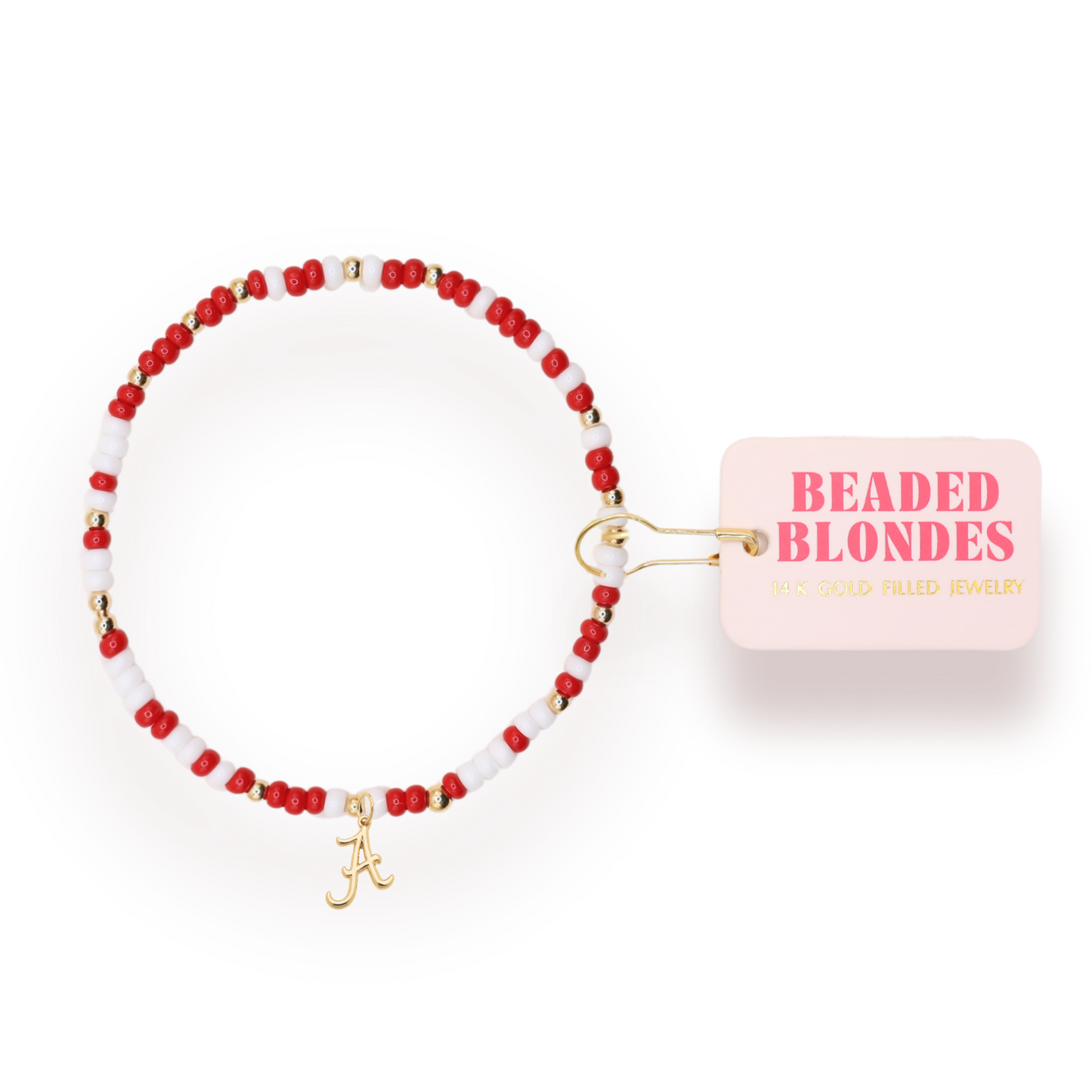 Bracelet - Collegiate+Alabama Gold Charm