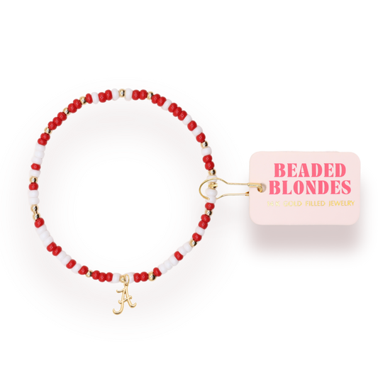 Bracelet - Collegiate+Alabama Gold Charm