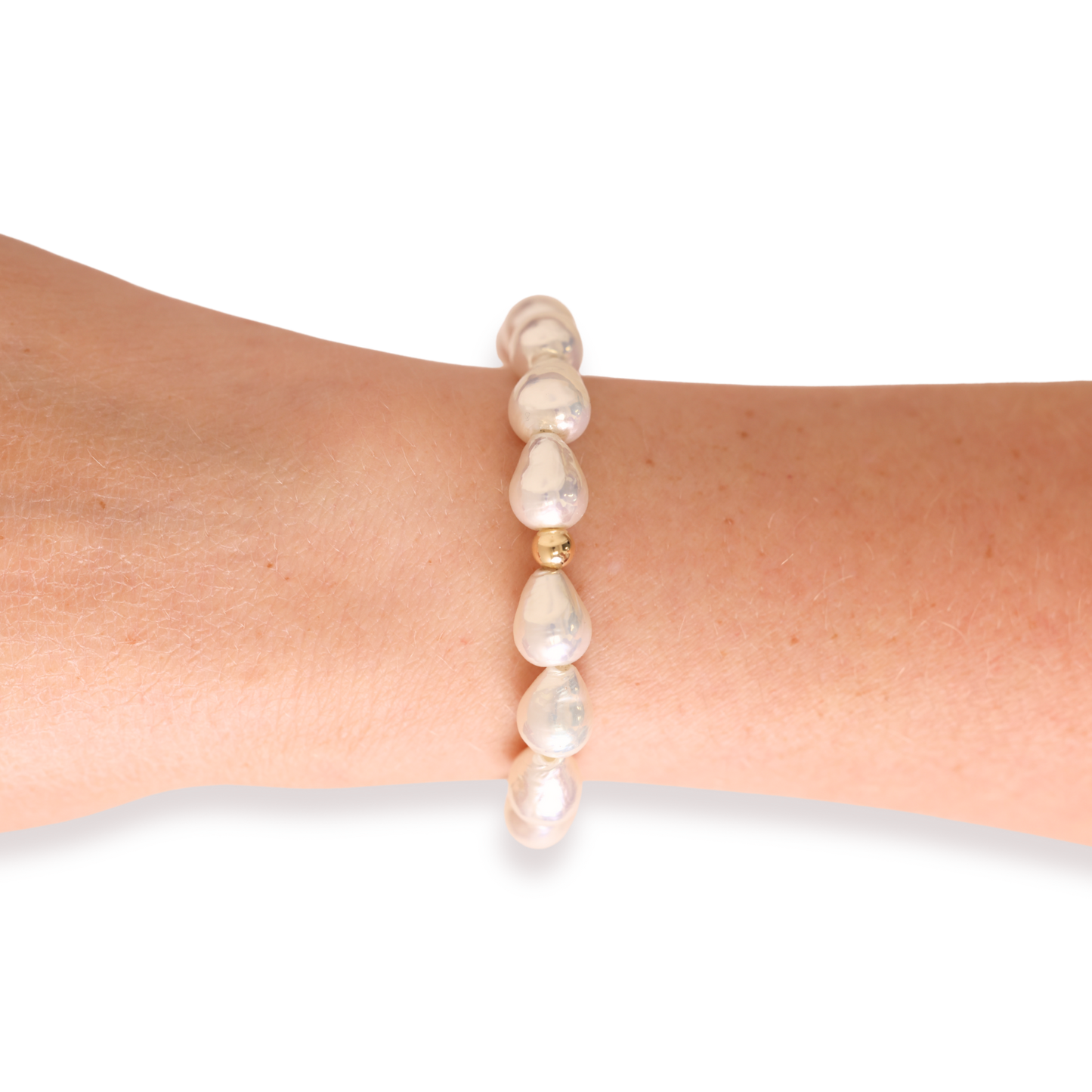Bracelet - Pearl/Gold Bella