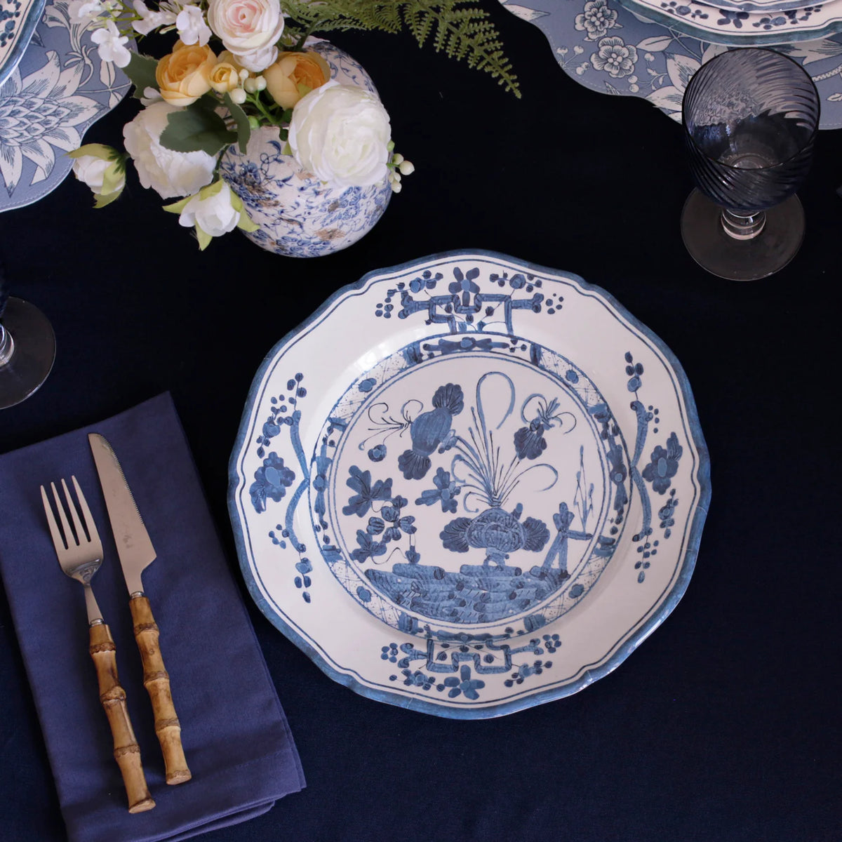 Plate - Dinner 11"- Blue Faenza