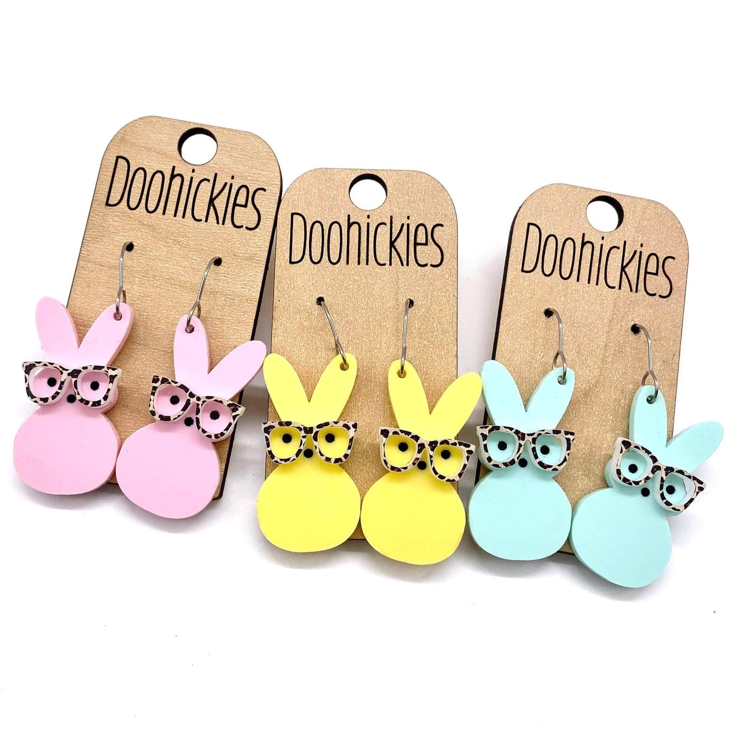 Earrings- Acrylic Bunny - Eugene