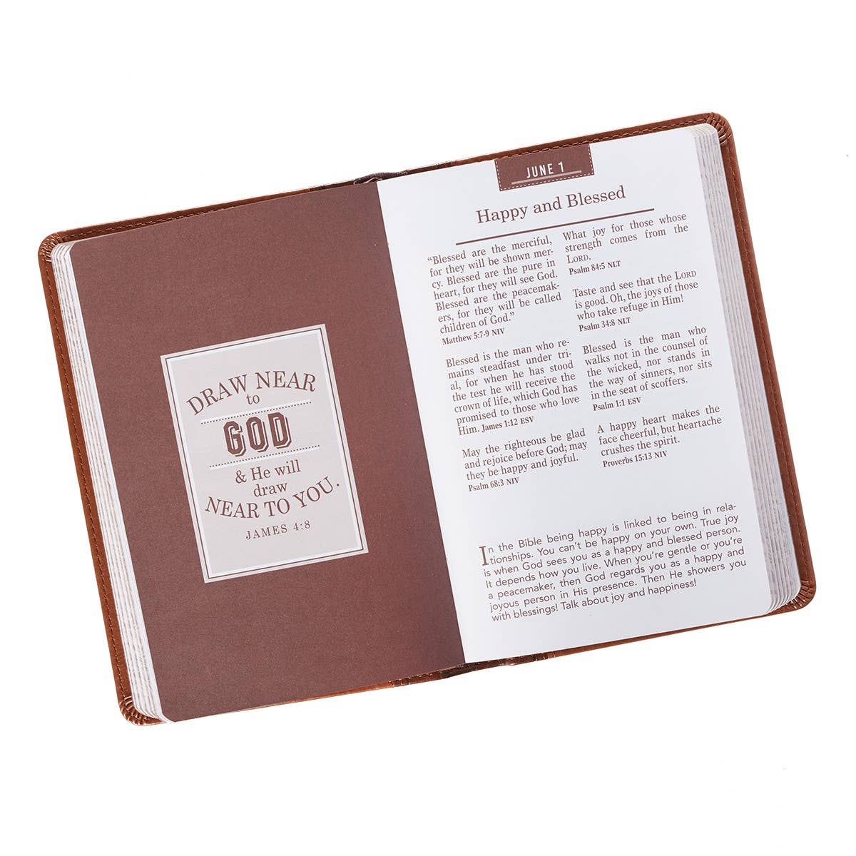 Pocket Bible Devotional for Men Faux Leather