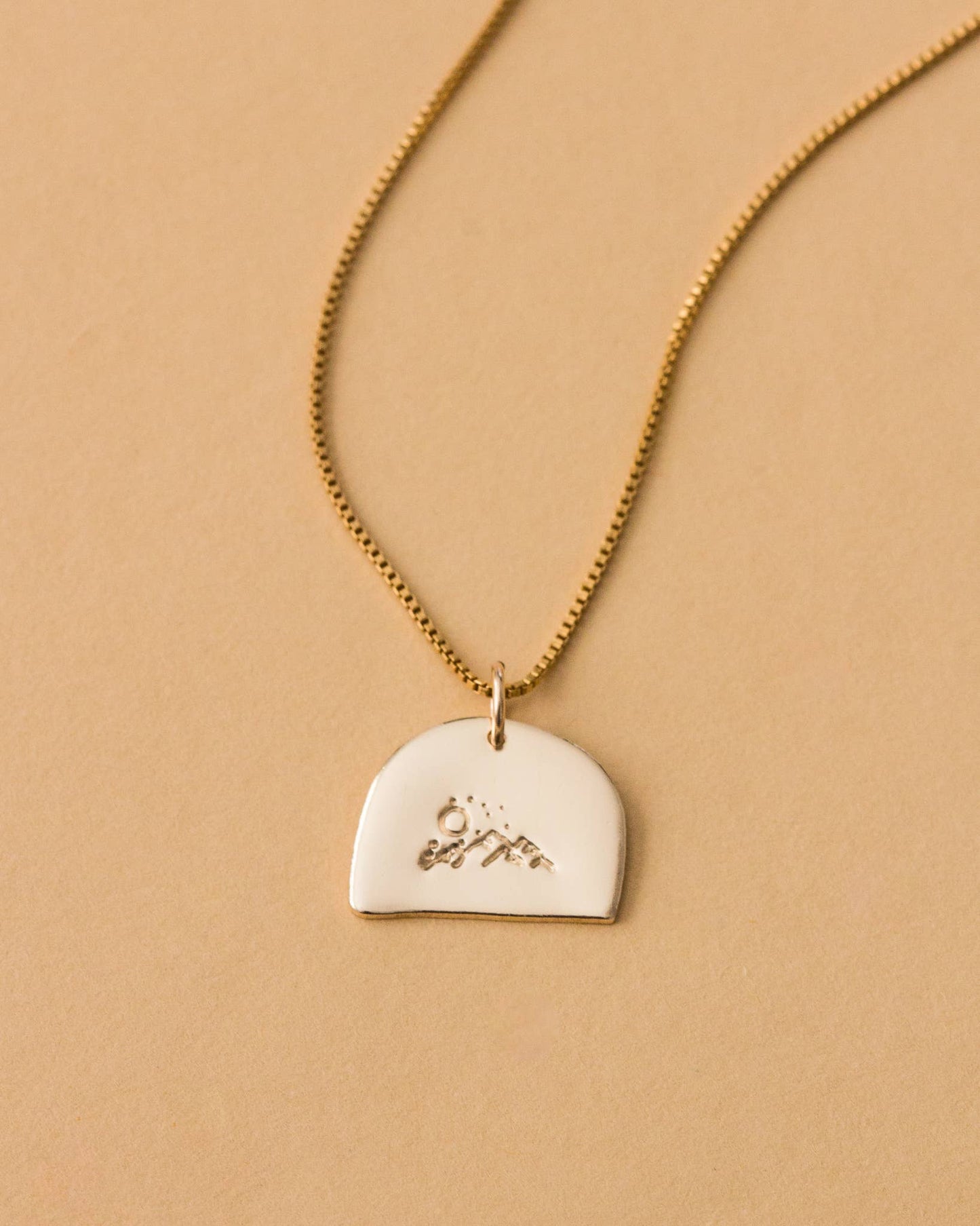 Mountains 14K GF necklace
