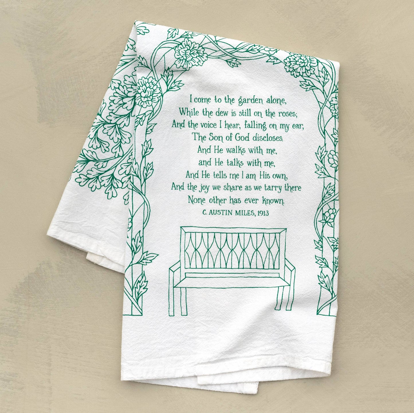 Hymn Tea Towel: In The Garden