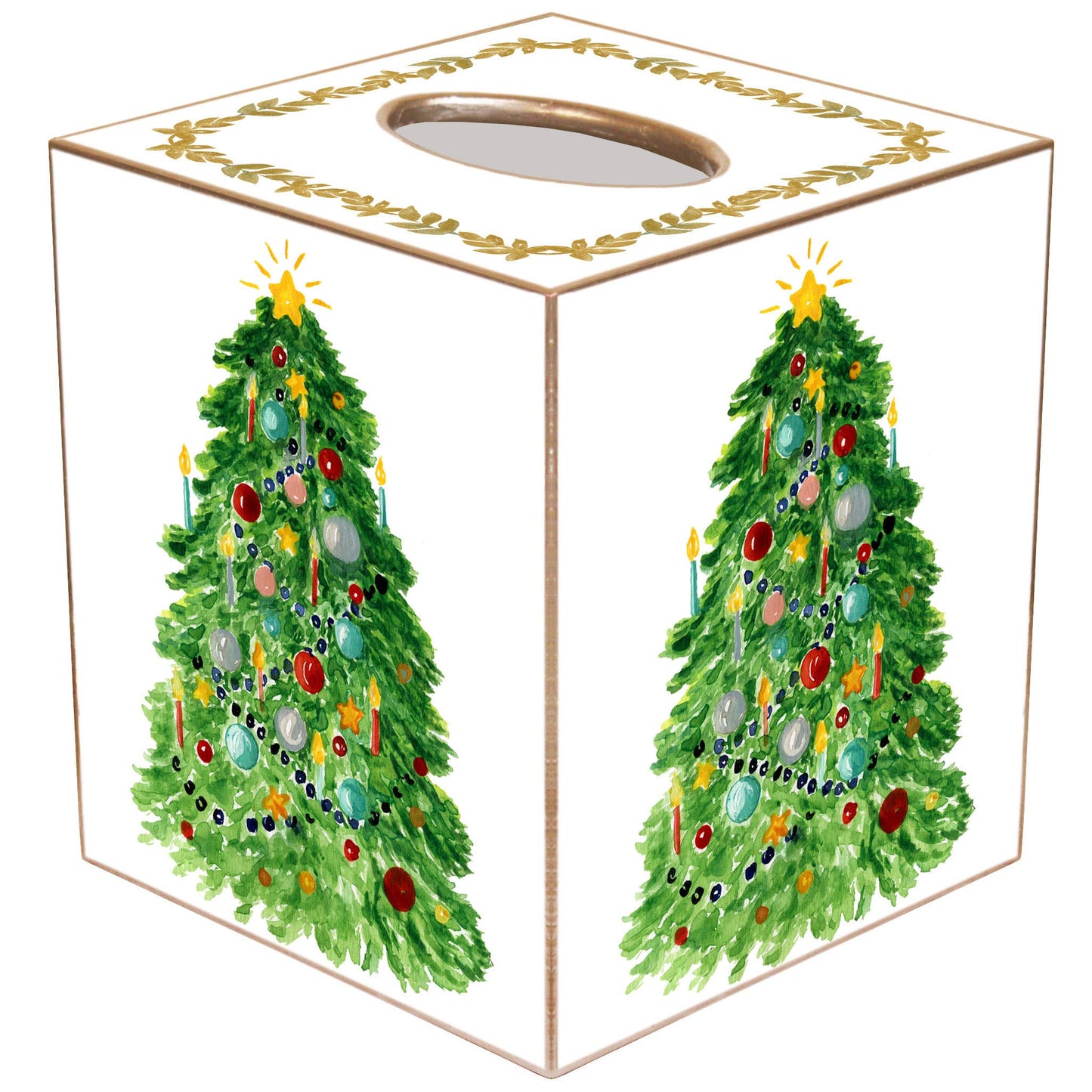 Tissue Box - Christmas Tree with Gold Star