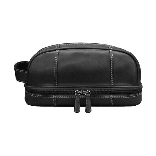 Toiletry Bag - Black Leather