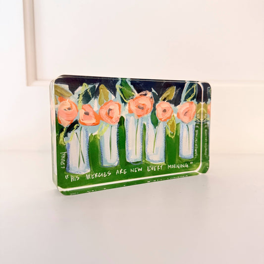 Acrylic Scripture Block: Lamentations 3:22-23