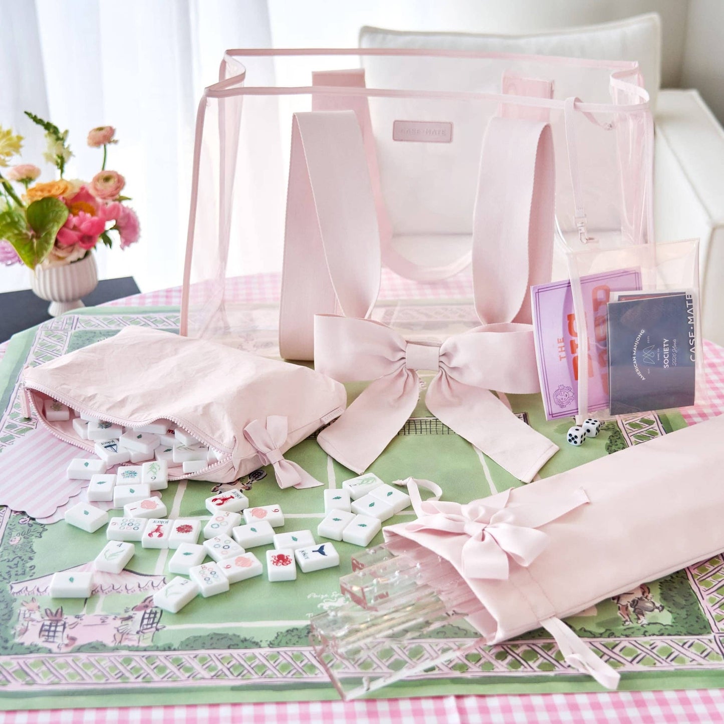 Zip Bag - Pink Bow Crinkle