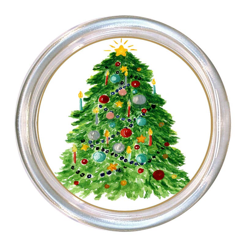 Coaster featuring the Bright Christmas Tree pattern