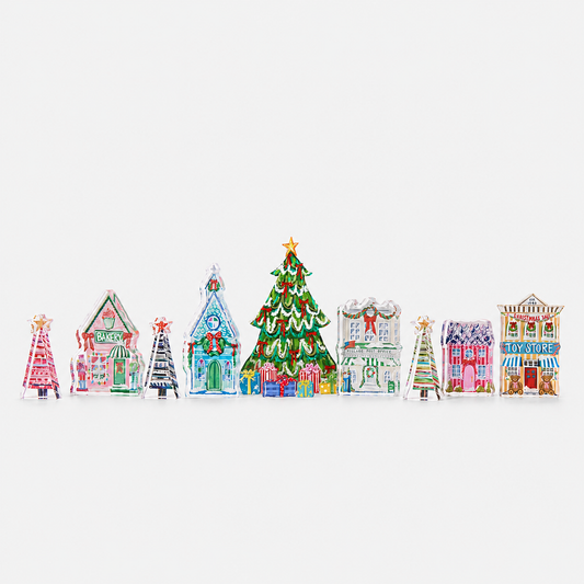 Acrylic Christmas Village Set - Mini