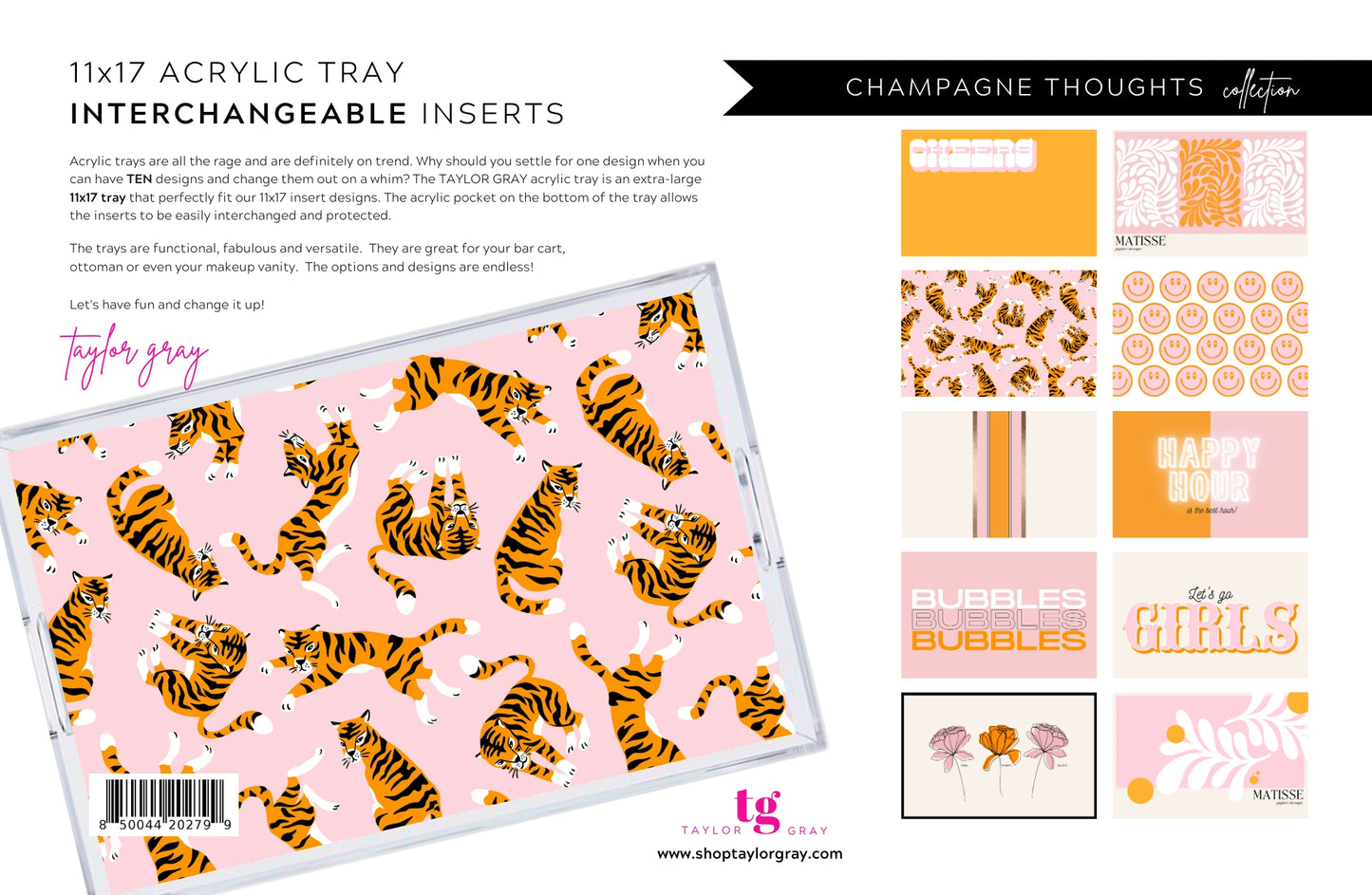 Tray Inserts - Champagne Thoughts