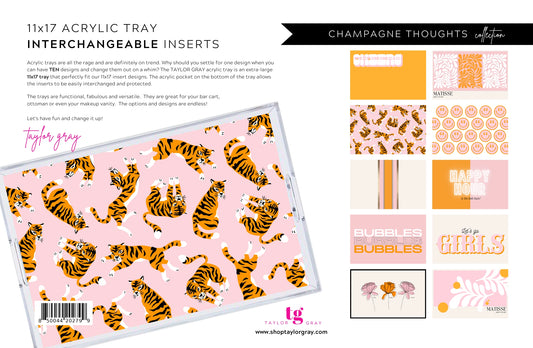 Tray Inserts - Champagne Thoughts