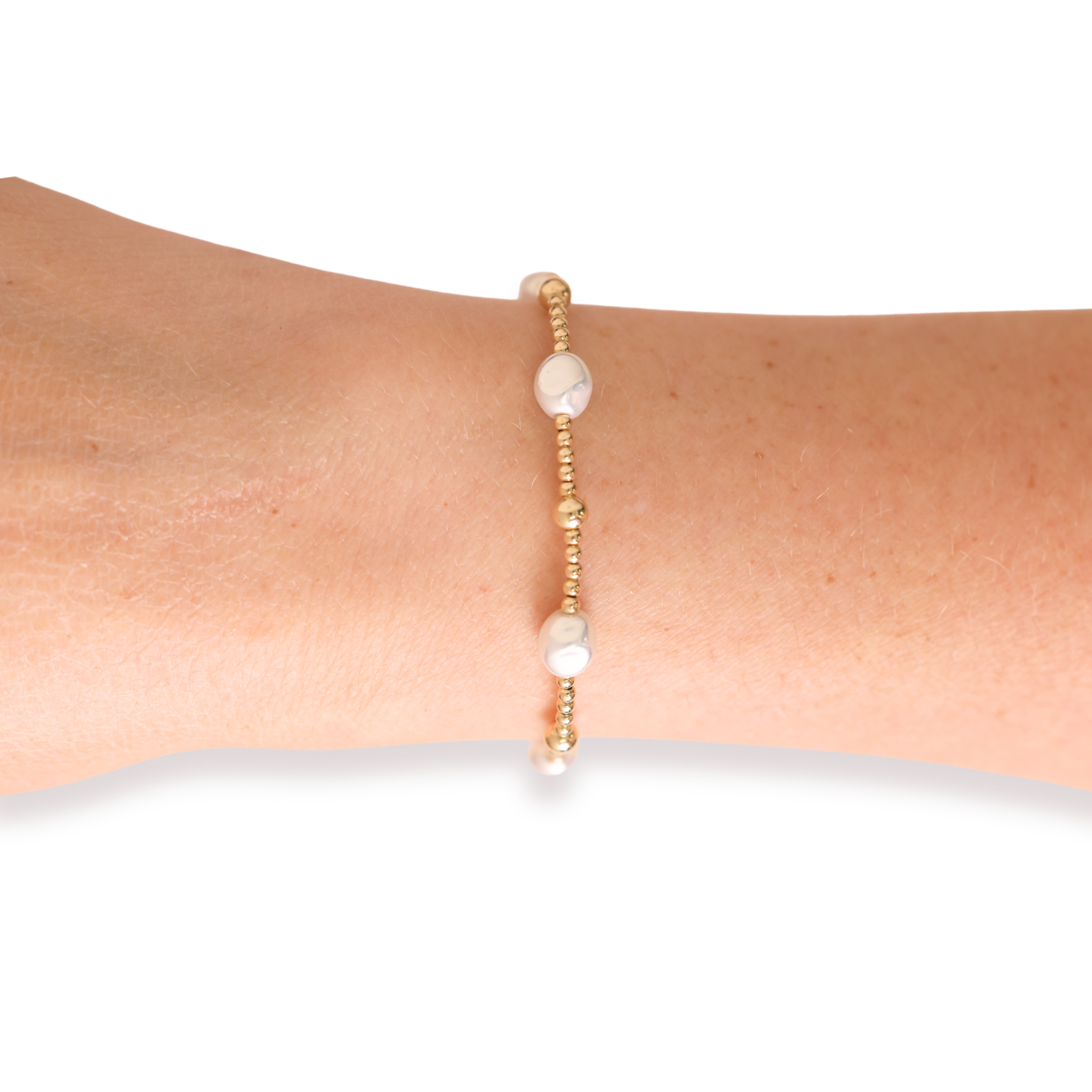 Bracelet - Pearl/Gold Maggie