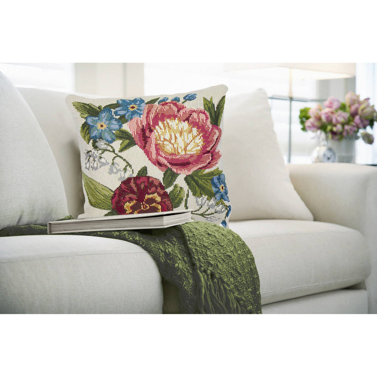 Pillow - Indoor/Outoor - Marina Secret Garden Cream