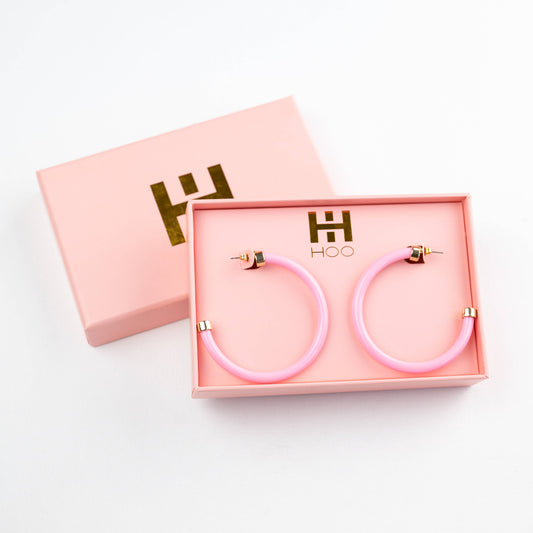Acrylic Hoops - Bubble Gum