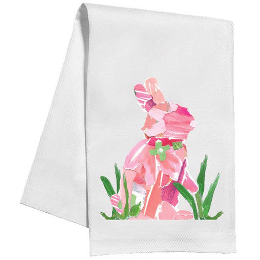 Tea Towel - Pink Bunny by Lauren Dunn