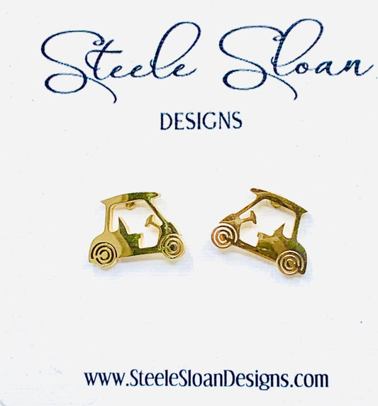 Golf Cart Stud Earrings
