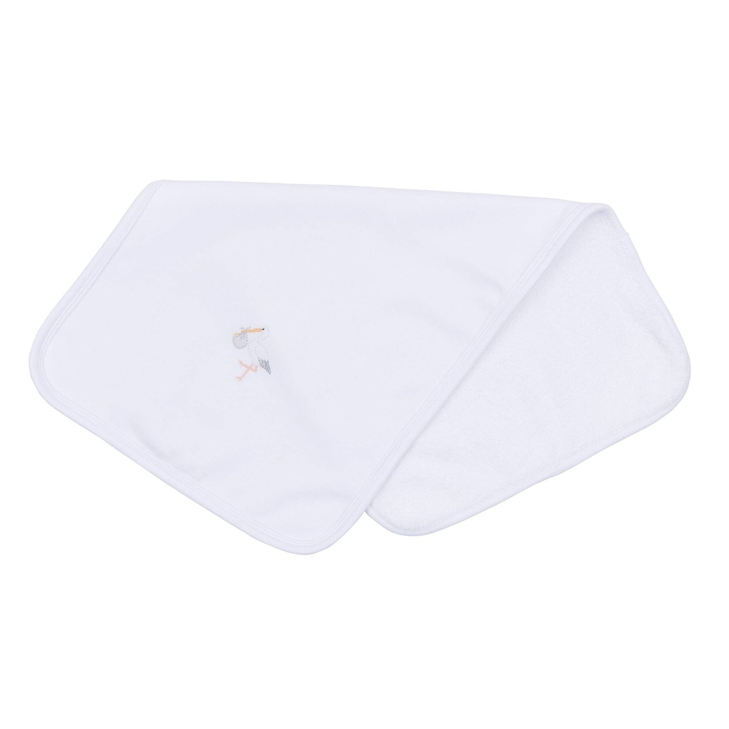 Burp Cloth - White Stork