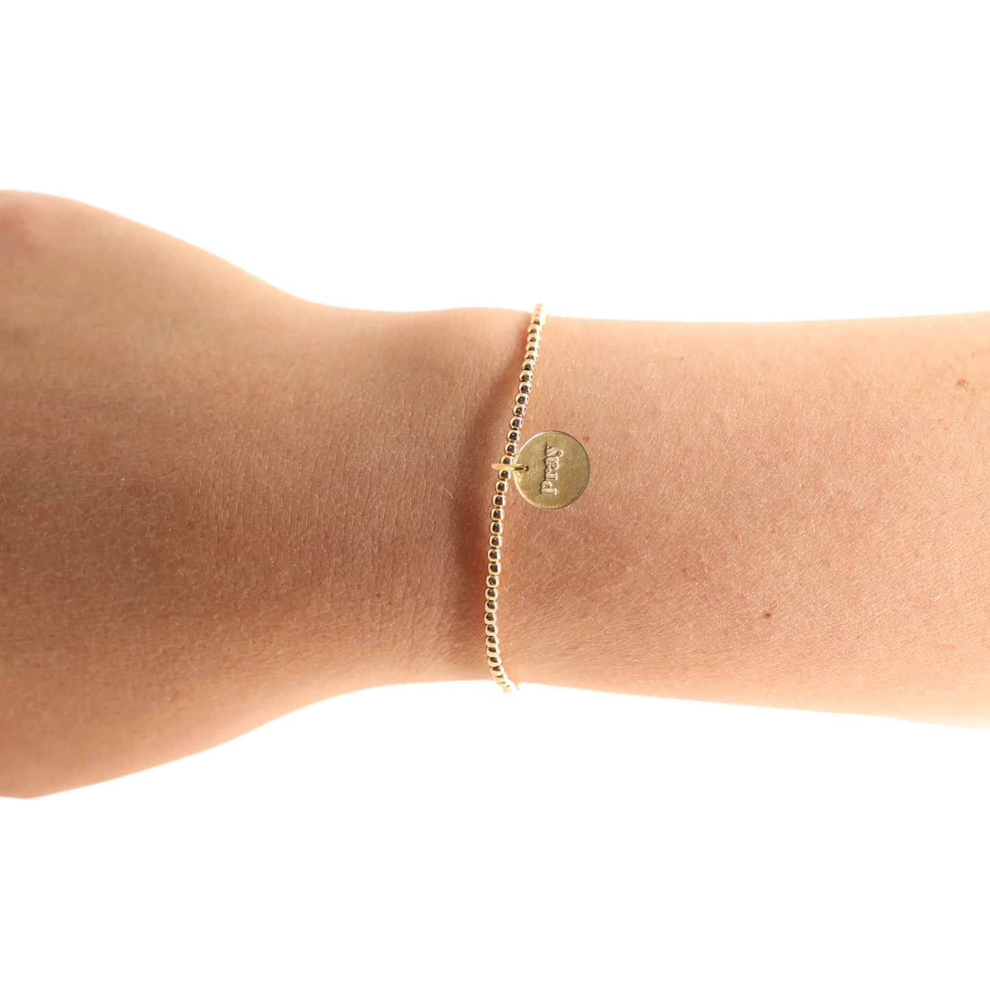 Bracelet - Gold+Charm Pray