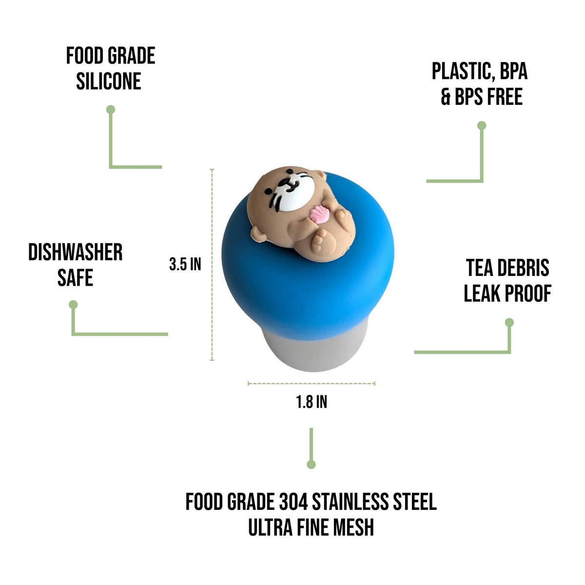 Floating Tea Infuser - Otter with Shell