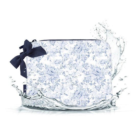 Zip Bag - Navy Bow Crinkle