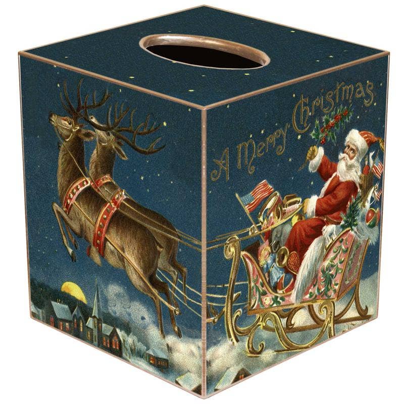 Tissue Box - Santa & Reindeer