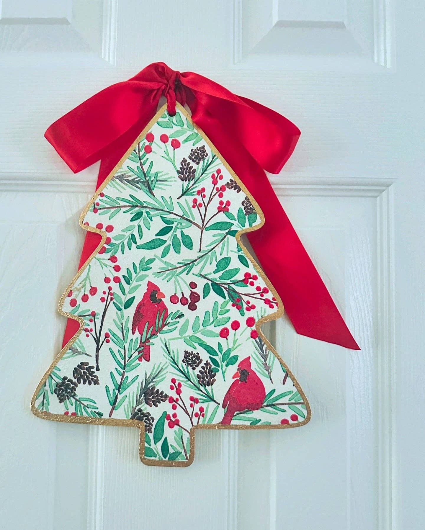Door Hanger - Cardinals 12" Tree