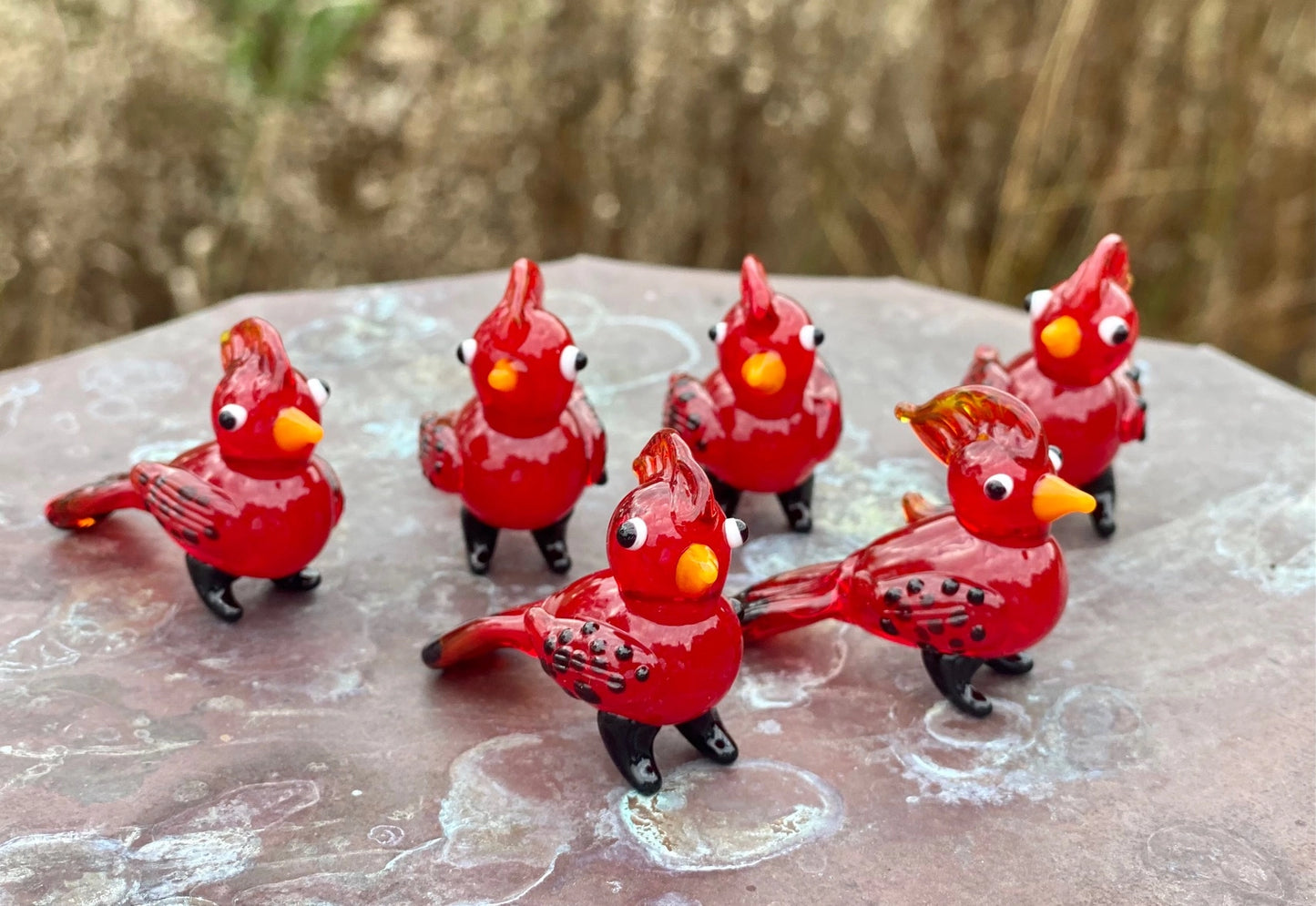 Miniature Glass Cardinal