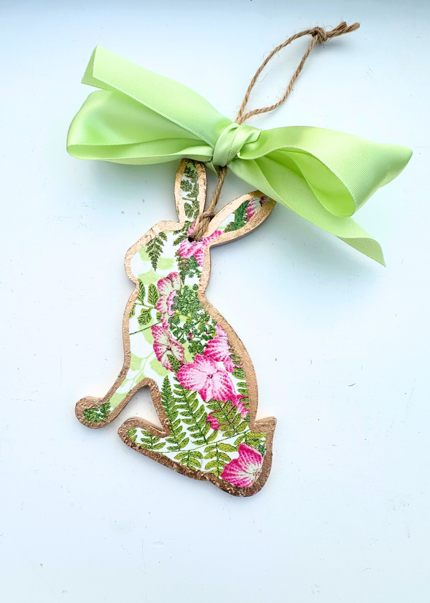 Ornament - Bunny - Fern Floral