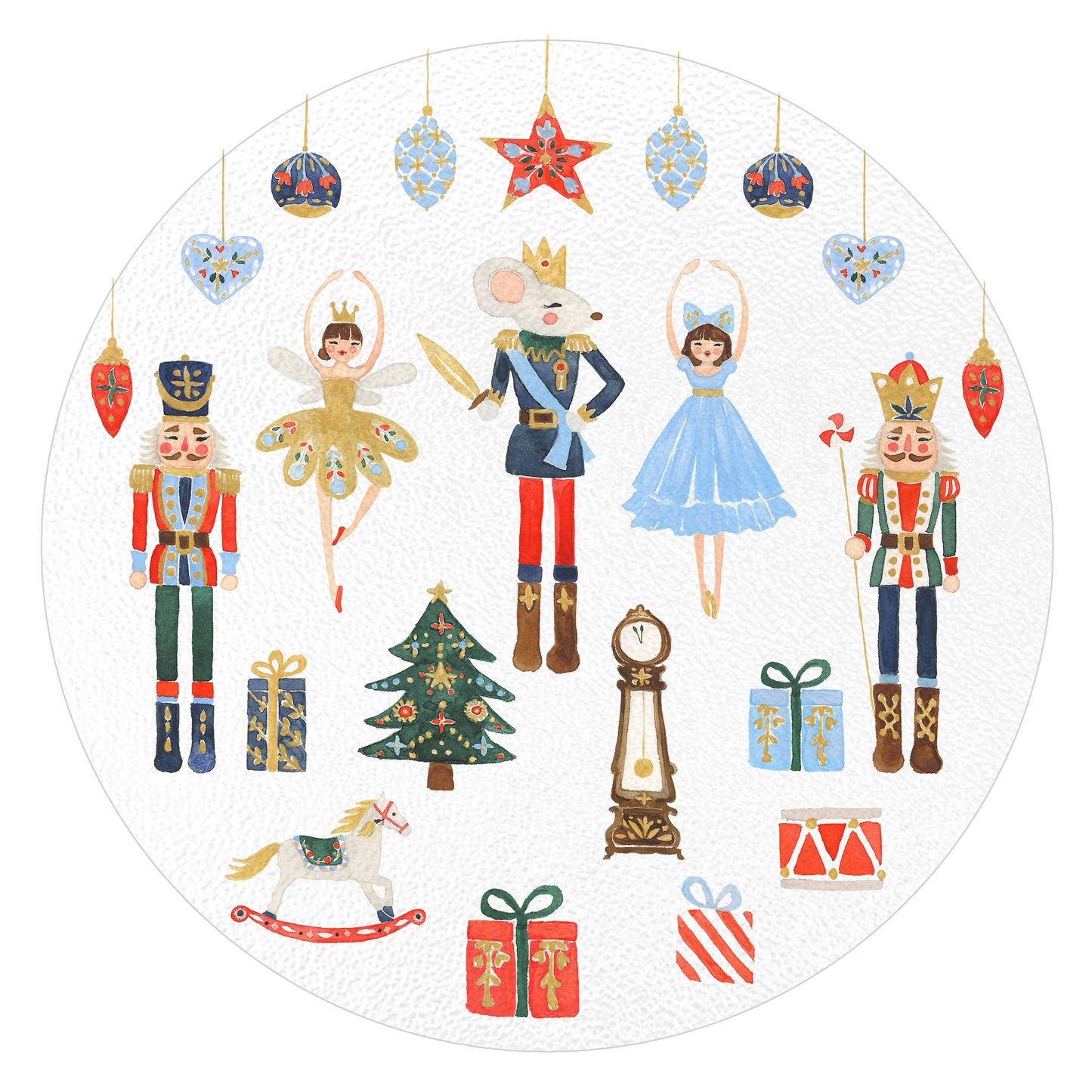 GB8840 - Nutcracker Suite Glass Cutting Board