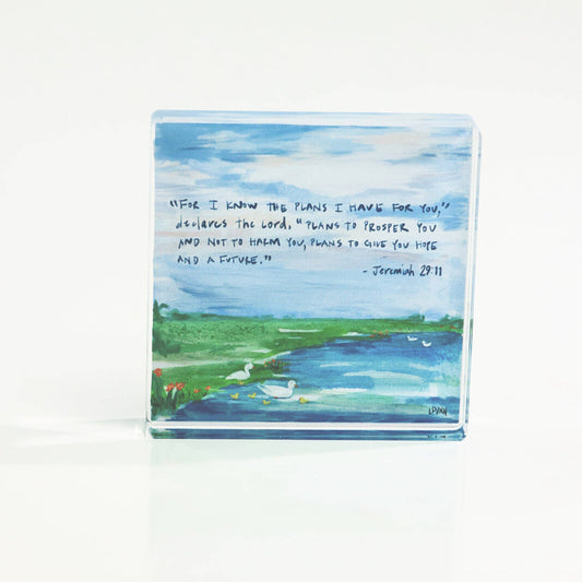 Acrylic Scripture Block:  Jeremiah 29:11