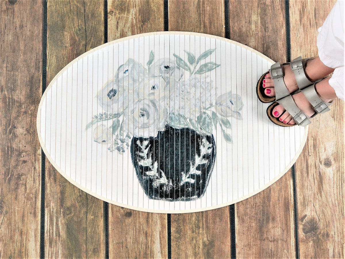 Rug - Bamboo Mat - Floral