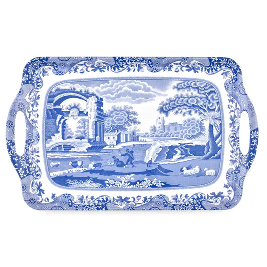 Tray - Handled 18.9" - Blue Italian