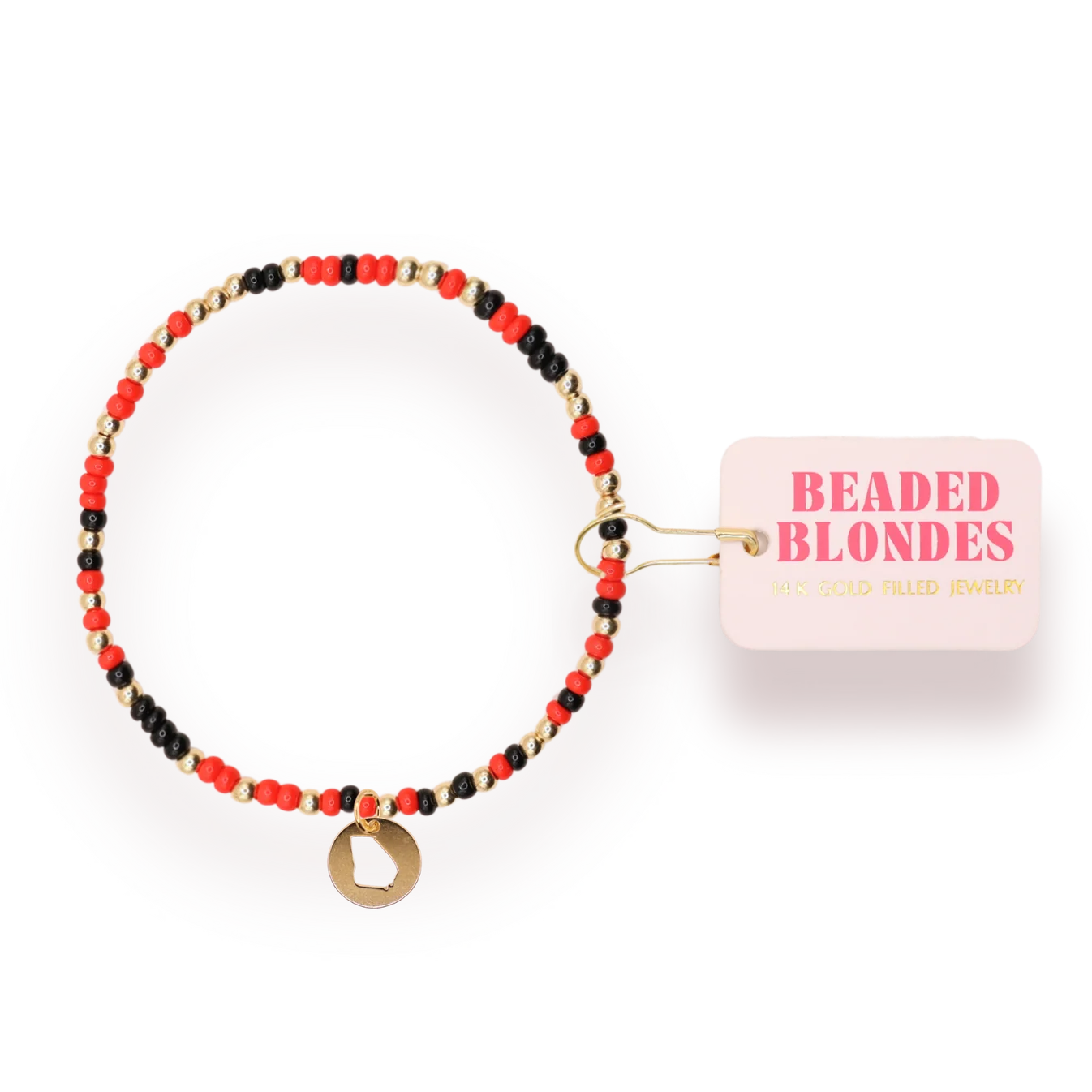 Bracelet - Collegiate+Georgia State Cutout Charm