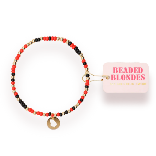 Bracelet - Collegiate+Georgia State Cutout Charm