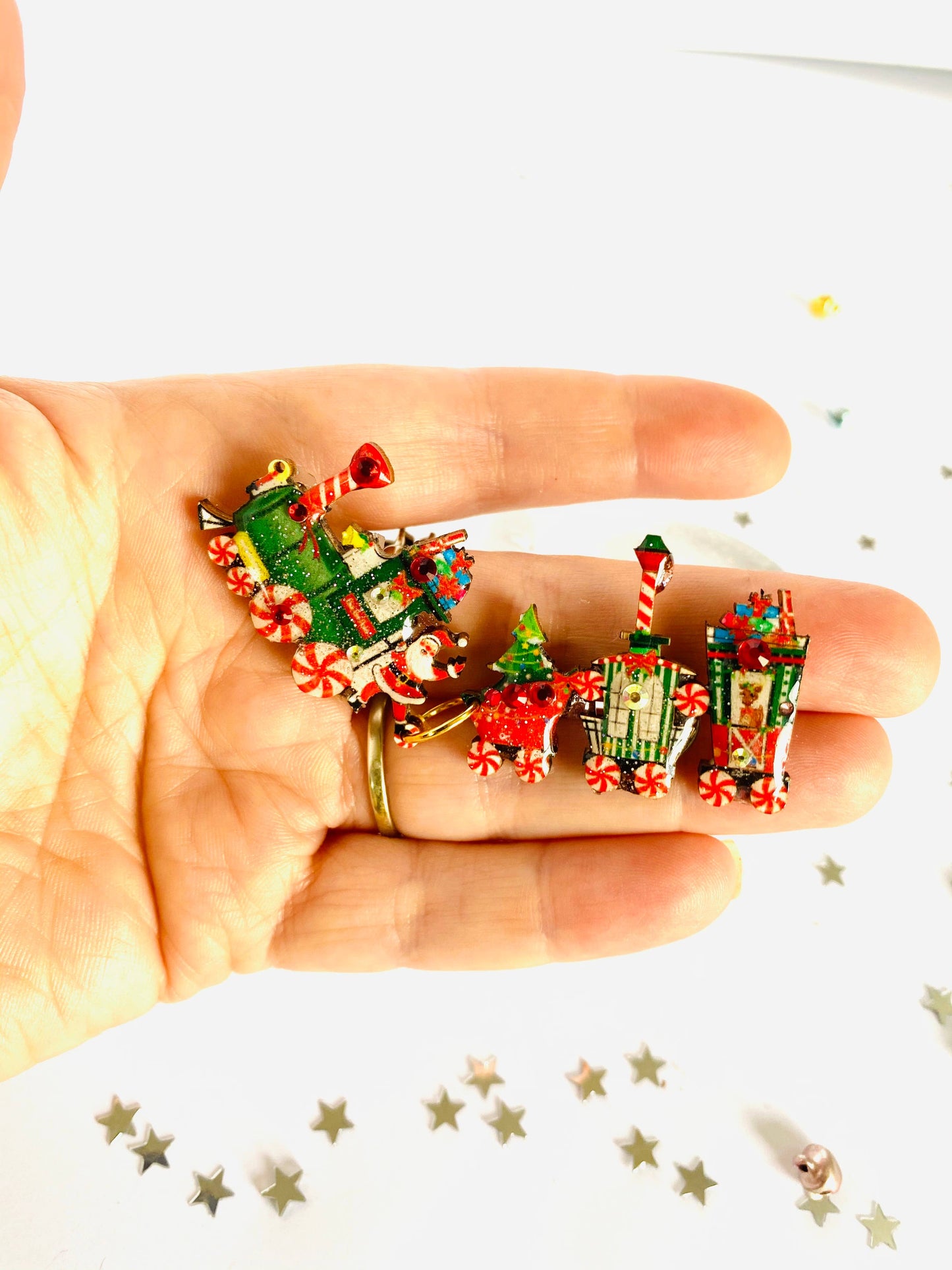 Brooch - Christmas train
